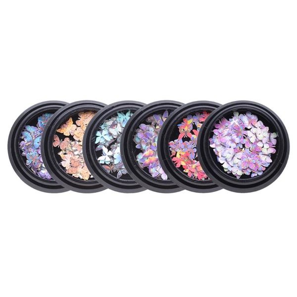 

nail art decorations 3d butterfly glitters sequins flakes acrylic manicure paillettes face body lip for, Silver;gold