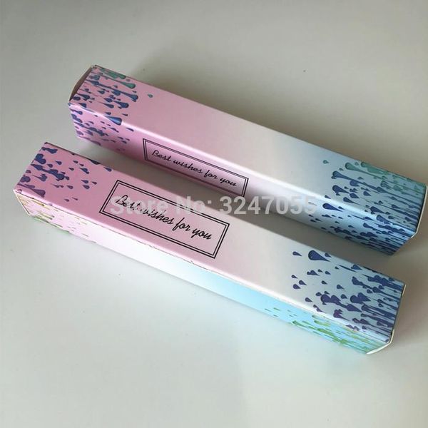 

2.4*2.4*14cm empty pink paper packing box for lip gloss tube, diy packing paper box of mascara bottle, box,50/100/200pcs