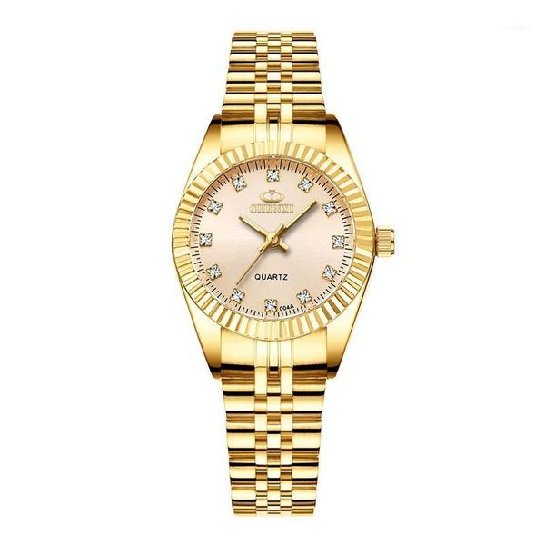 

wristwatches 2021 ladies watch women fashion 26mm casual quartz watches gold stainless steel female gifts clock wristwatch, Slivery;brown