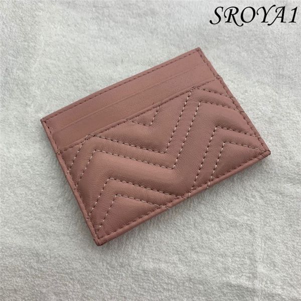 

2021 leather card holder v grain embroidery thread fashion exquisite ultra-thin multi-card slot card holder compact and simple mini personal, Brown;gray