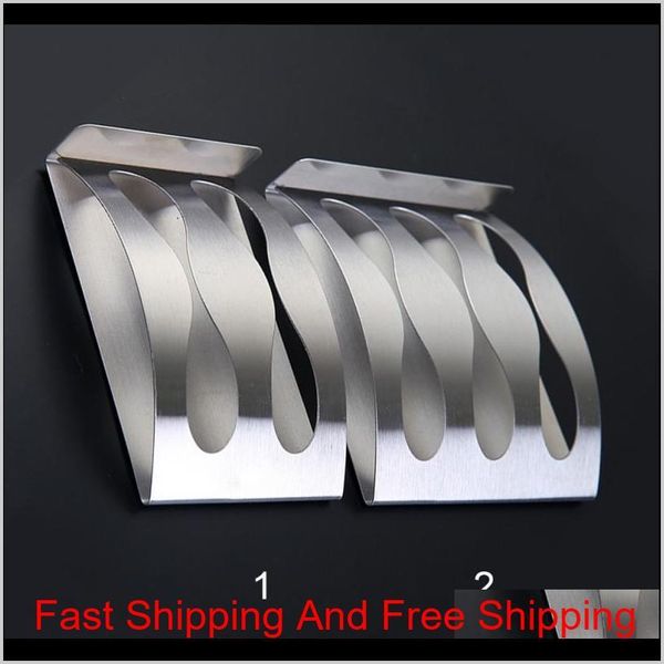 

wholesale- stainless steel wall mount toothbrush holder 2,3 holes self-adhesive tooth brush organizer box ba qylhos homes2011