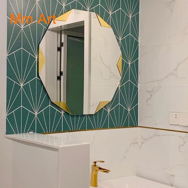 

mirrors bathroom wall-mounted hd simple modern makeup round mirror american professional custom