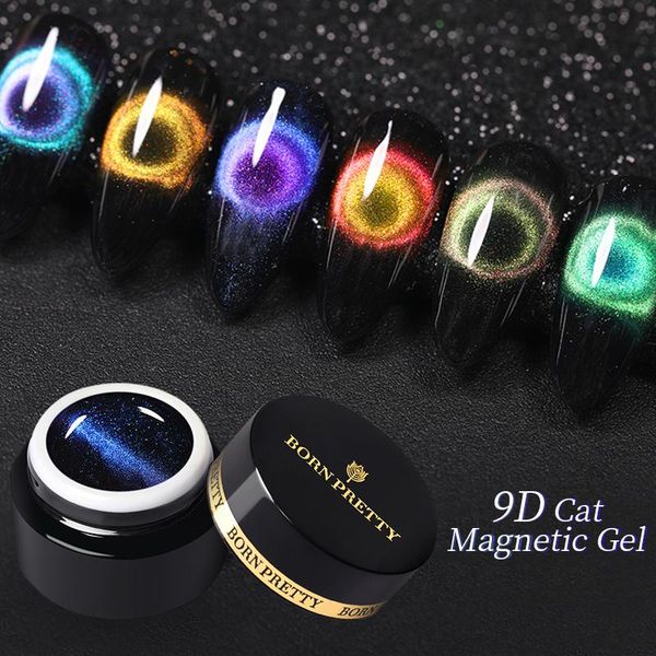

nail gel born pretty 9d cat magnetic polish romatic violet series soak off uv led nails varnish diy for manicure, Red;pink