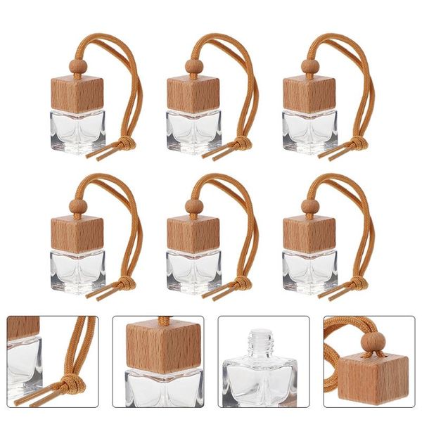 

car air freshener 6pcs perfume bottle diffuser hanging empty refillable