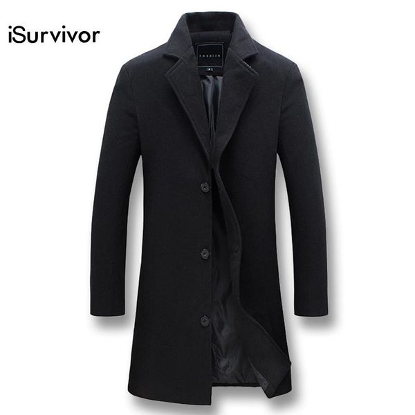 

men's jackets isurvivor 2021 men autumn winter overcoats and coats male casual fashion slim fitted large size solid color jacket m-5xl, Black;brown