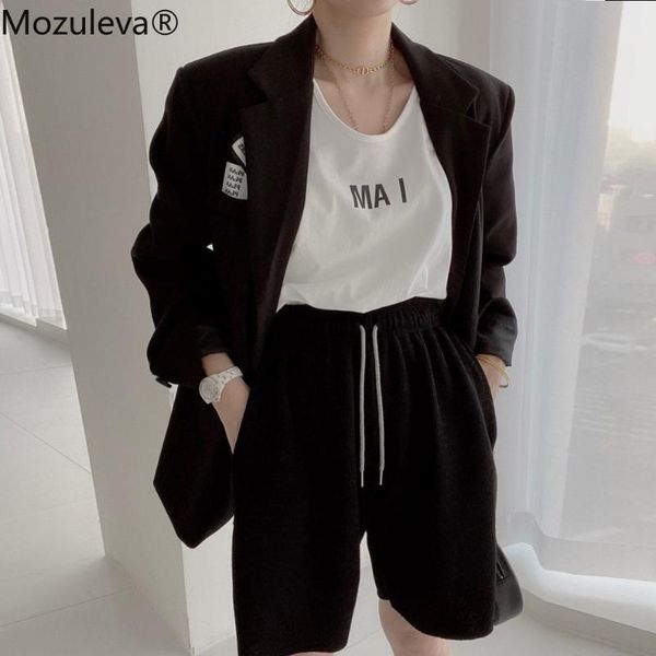 

women's suits & blazers mozuleva women korean loose blazer suit shirring slim waist single breasted female oversized jacket office ladi, White;black