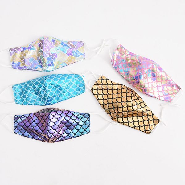 

design fashion sequin mask fish scale personalized mask men and women double summer dustproof breathable sunscreen mask ing