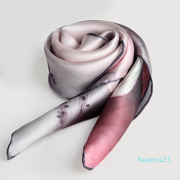 Scarves seda pequena praça no outono e inverno de pescoço literário do sexo feminino sul coreano decorativo lenço jóia