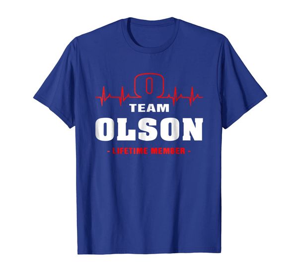

team olson lifetime member shirt surname, last name, White;black
