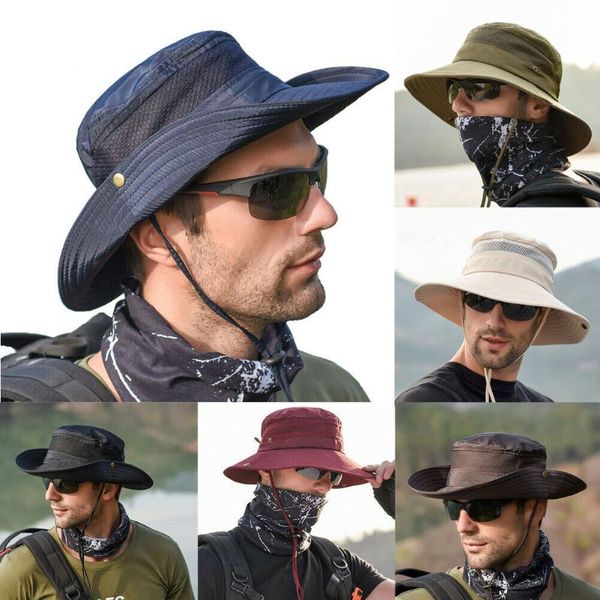 

cloches bucket hat men women arctic breathable fishing hunting hiking outdoor uv protection sunshade cooling caps, Blue;gray