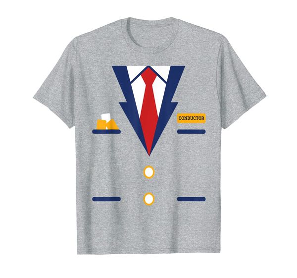 

train conductor engineer locomotive railroad costume t-shirt, White;black
