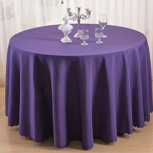 

1pcs wholesale quality white round table cloth for wedding decoration polyester plain table cloth for wedding l&banquet