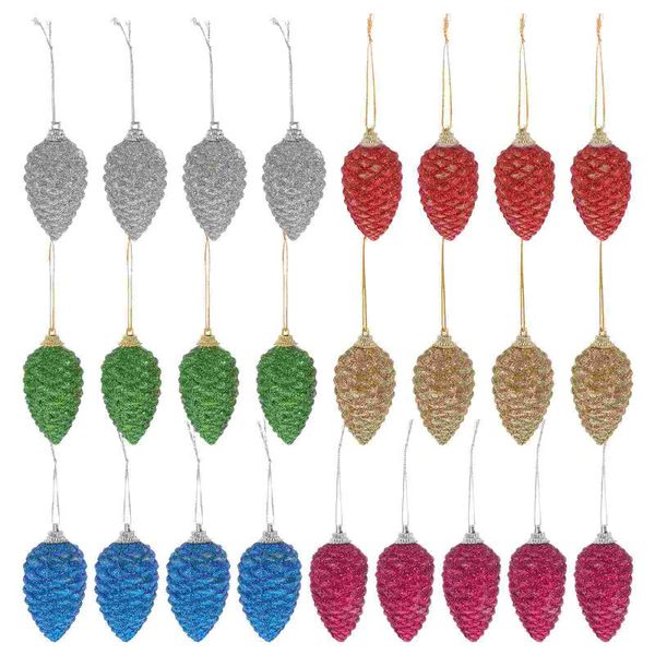 

christmas decorations 24pcs tree hanging decor foams pine cone pendant party