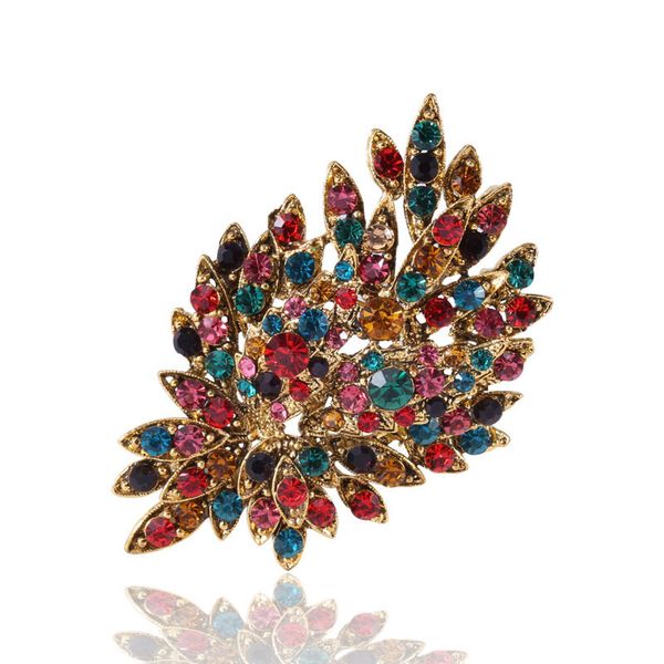 

factory selling crystal brooch large glass brooch women's clothing accessories christmas