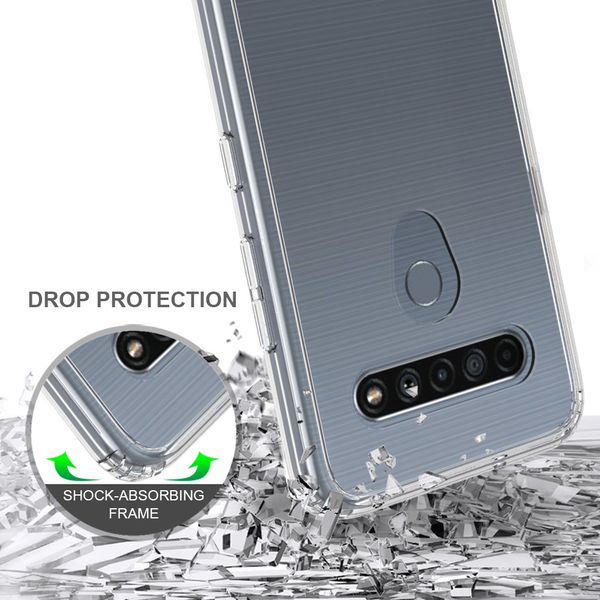 

transparent clear anti-scratch phone protective case for lg k31 51 61 41s 91 stylo 4 5 6 phoenix 5 fortune 3 harmony 4 shockproof cover