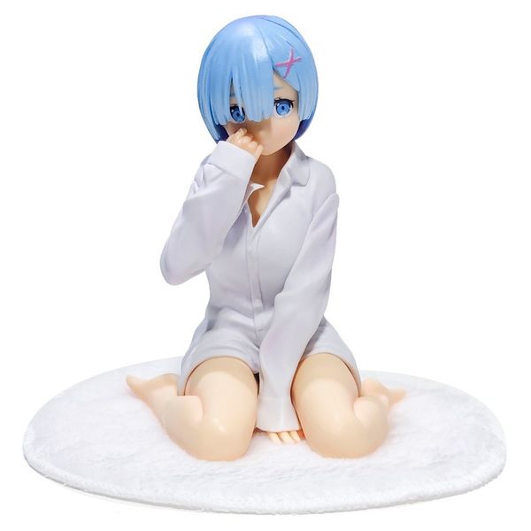 

14cm anime Re: life in a different world from zero figure White shirt Rem figurine pretty girl action figure Collection model toy