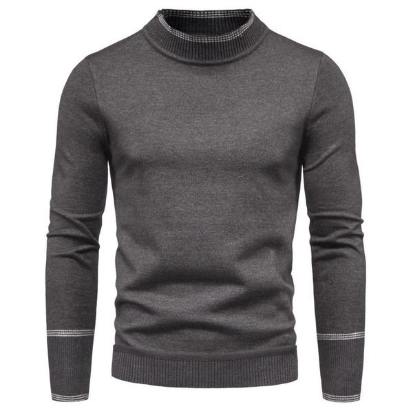 

men's sweaters 2021 autumn winter soft warm turtleneck sweater knitted long sleeve male pullover solid jumper #t3g, White;black