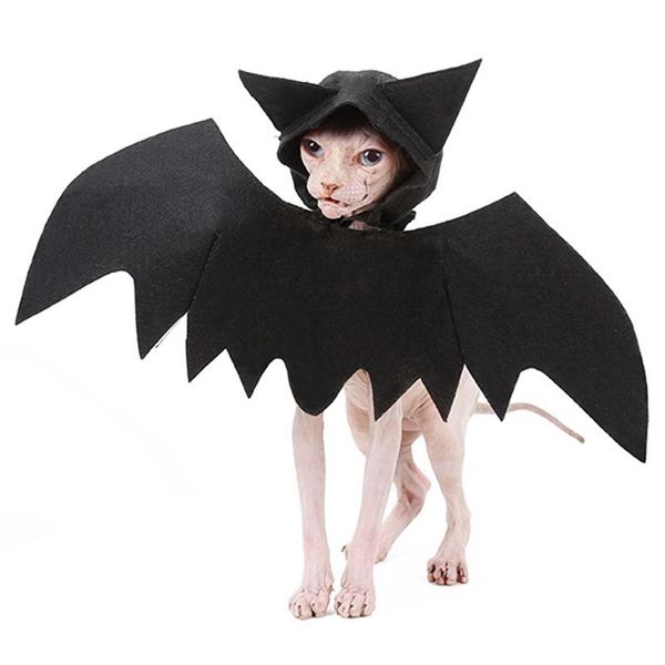 

cat collars & leads pet cosplay costume halloween funny black bat wings clothes for dogs cats puppies kittens