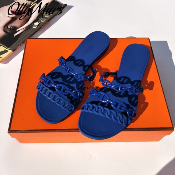 

ollymurs slippers new arrival summer beach sandals women jelly shoes chains casual outside stylish 60% off store online, Black