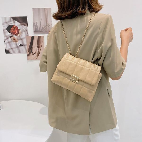 

evening bags female bag 2021 fashion soft leather messenger chain small square tote for women travel designer