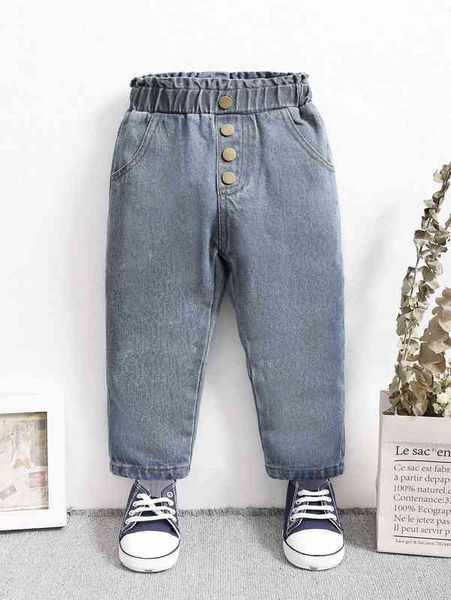 

baby girl paper bag waist jeans she, Blue