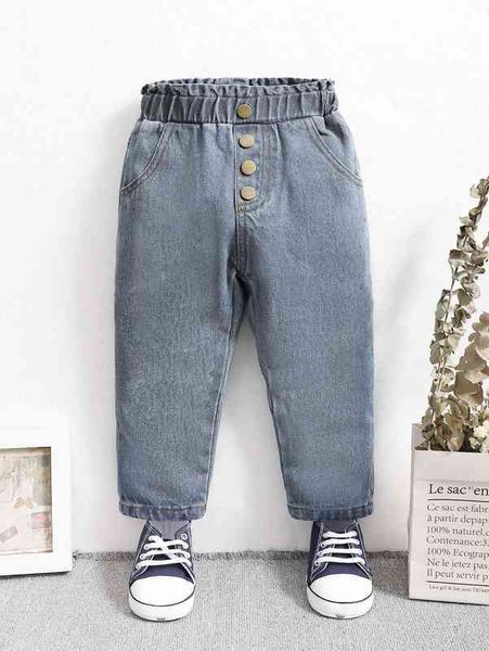 Baby-Mädchen-Jeans mit Paperbag-Taille SHE