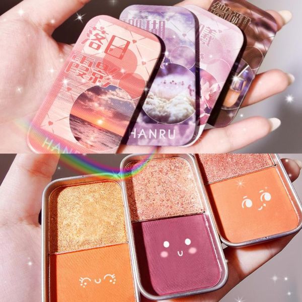 

eye shadow iron box candy monochrome eyeshadow palette makeup sequins matte pearlescent highlight pigment powder cosmetic tslm1
