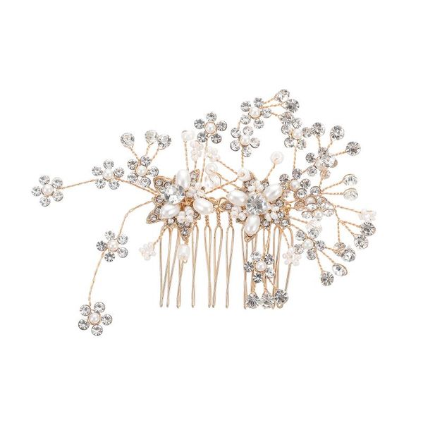 

hair clips rhinestones pearls comb headdress headpiece for bride bridesmaid wedding