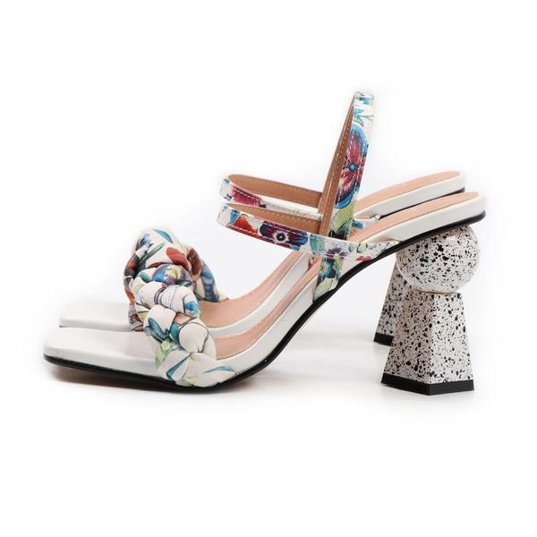 

sandals summer shoes for women square toe braided rope ladies high heels female party one word alien heel hy201, Black