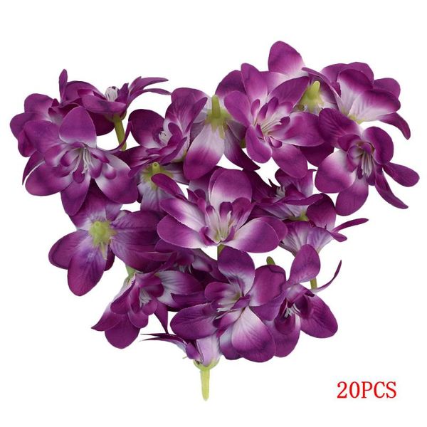 

20pcs artificial orchid flowers simulation wreath brooch wrist flower decorative bouquet brooch fake flowers wedding decor