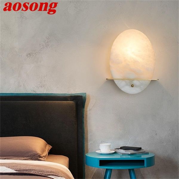 

aosong copperÂ indoorÂ sconceÂ wallÂ lamp luxury marble led light balcony for home corridor corridor parlor