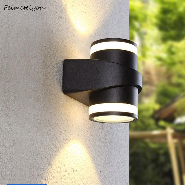 

led wall lamp simple outdoor wall lamp balcony led outdoor waterproof modern minimalist double head