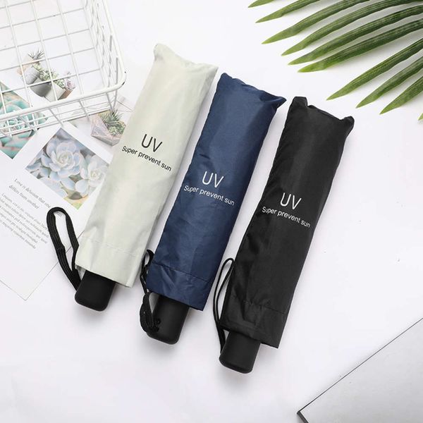 

car convenient folding umbrella uv sunny and rainy summer creative black glue sunscreen