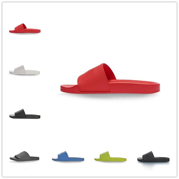 

fashion men women sandals designers shoes luxury slide summer fashion wide flat slippery sandals slipper flip flop flower box size 36-45, Black