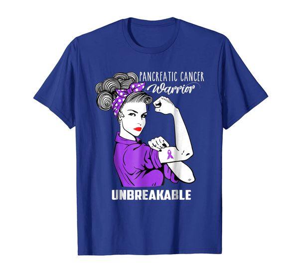 

pancreatic cancer warrior unbreakable shirt awareness gift, White;black