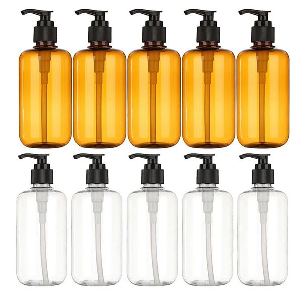 

5x 300ml soap dispenser plastic foaming bottle liquid pump container