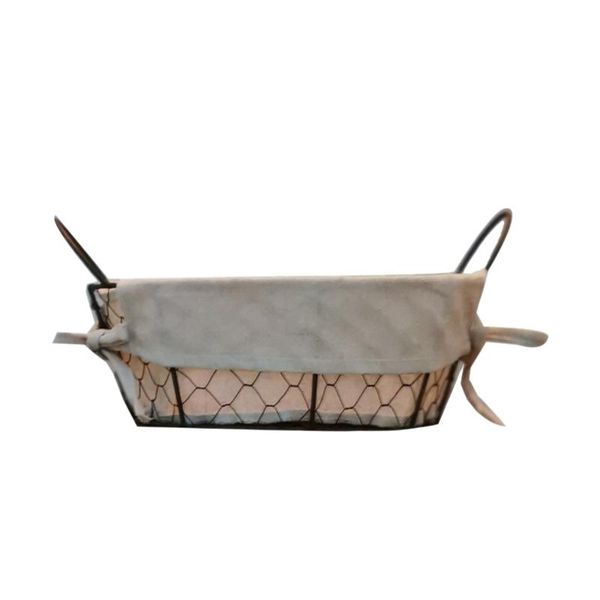 

storage baskets nordic retro metal wire bread basket dustproof picnic fruit tray food dishes cover kitchen