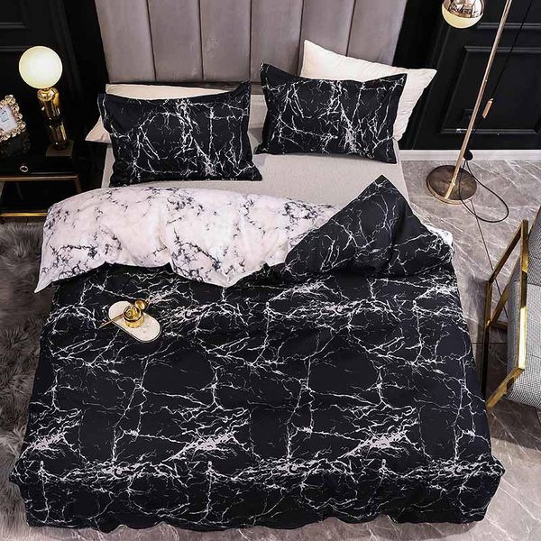 

marble bedding set for bedroom soft bedspreads for double bed home comefortable duvet cover quality quilt cover and pillowcase