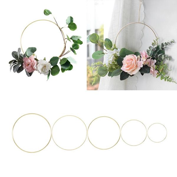 

10-40cm metal hoop wreath catcher round hoop ring diy flowers garland crafts wall hanging ornament wedding party backdrop decor