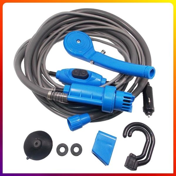 

car washer 12v portable shower set electric pump outdoor camping wash travel cleaning tool