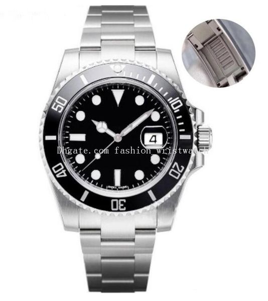 

mechanical watches 40mm 116610 116613 116618 real p watch calendar with glide lock clasp automatic luminous dial wristwatches, Slivery;brown