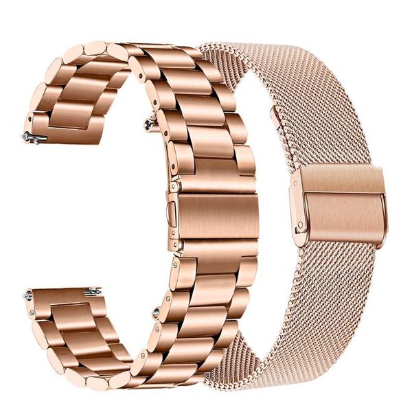 

watch bands stainless steel straps for huawei 3 46mm pro 48mm smart band bracelet metal wristband gt/gt2 correa, Black;brown