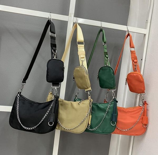

totes women underarm bag chain shoulder messenger causal handbags bags designer with mini pocket oxford cloth handbag
