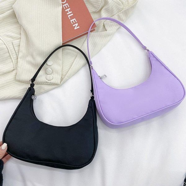 

evening bags women bag nylon armpit shoulder purse canvas small brand clutch hobos summer simple handbags bolso feminina