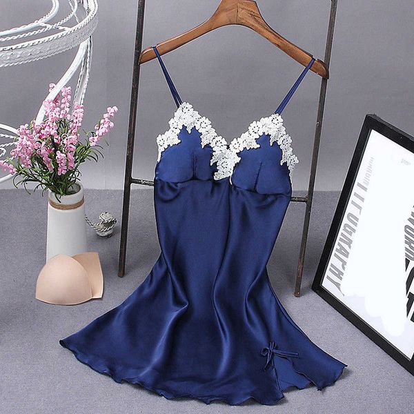

lace stitching open back condole dress pajamas underwear women, Black;white