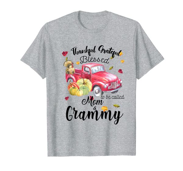 

thankful grateful blessed to be called mom grammy car t-shirt, White;black