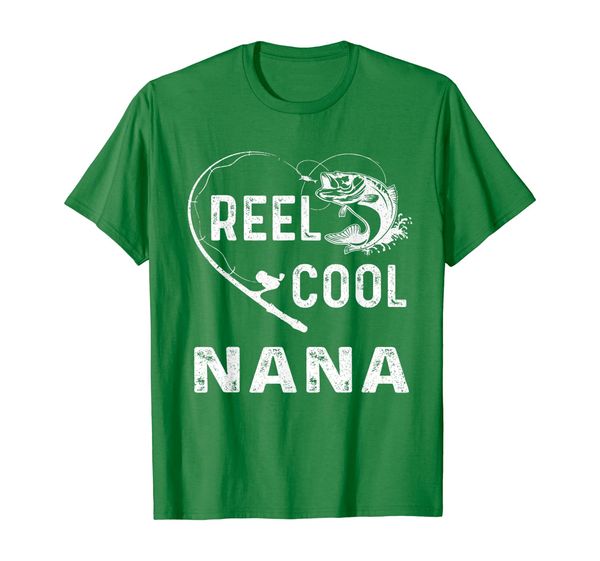 

reel cool nana t-shirt fishing lover gifts for father's day, White;black