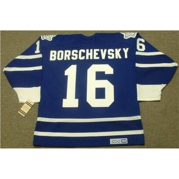 

goodjob men youth women vintage #16 nikolai borschevsky toronto maple leafs 1992 ccm hockey jersey size s-5xl or custom any name or number, Black