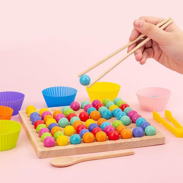 

rainbow wooden clip go game set dot bead board game toy family interactive games rainbow clip bead montessori educational toys