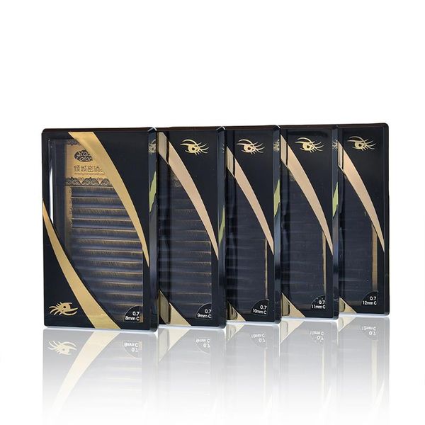 

false eyelashes xeq-001 c j curl 0.07mm faux mink hair premium silk cilia extension 8-12mm individual lashes